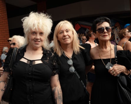 Allyson Thomas (left) with friends.Photograph: Francesca Jones/The Guardian