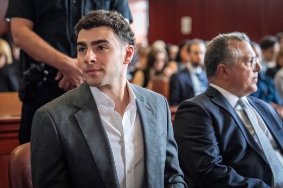Luigi Mangione at a pretrial hearing at New York State Supreme Court on Aug. 11.David Dee Delgado / Reuters / Bloomberg via Getty Images