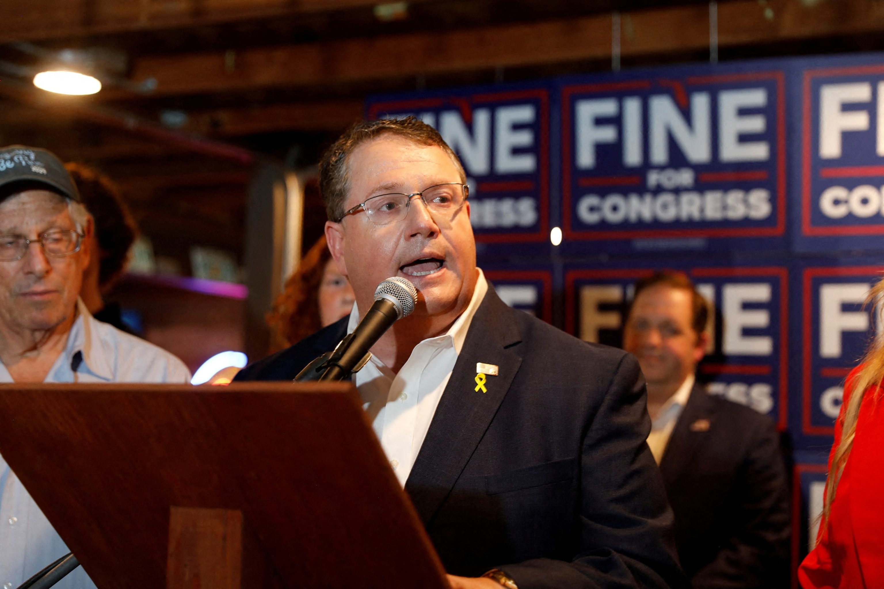 Randy Fine, Republican nominee for 2025 Florida's 6th congressional district special election, speaks at a watch party, as Florida holds a special election for a U.S. House of Representatives seat vacated by National Security Adviser Michael Waltz, in Ormond Beach, Fla., April 1, 2025.Octavio Jones/Reuters, FILE