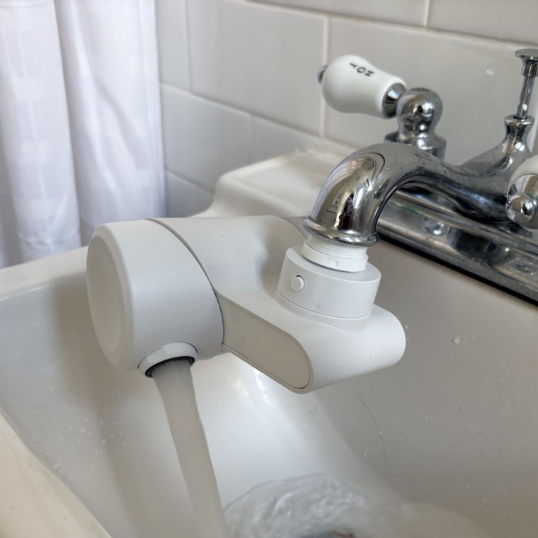 When I rotate this filter’s nozzle upward, it brings the purified water closer to my face, which is convenient while rinsing off cleanser.Courtesy Zoe Malin