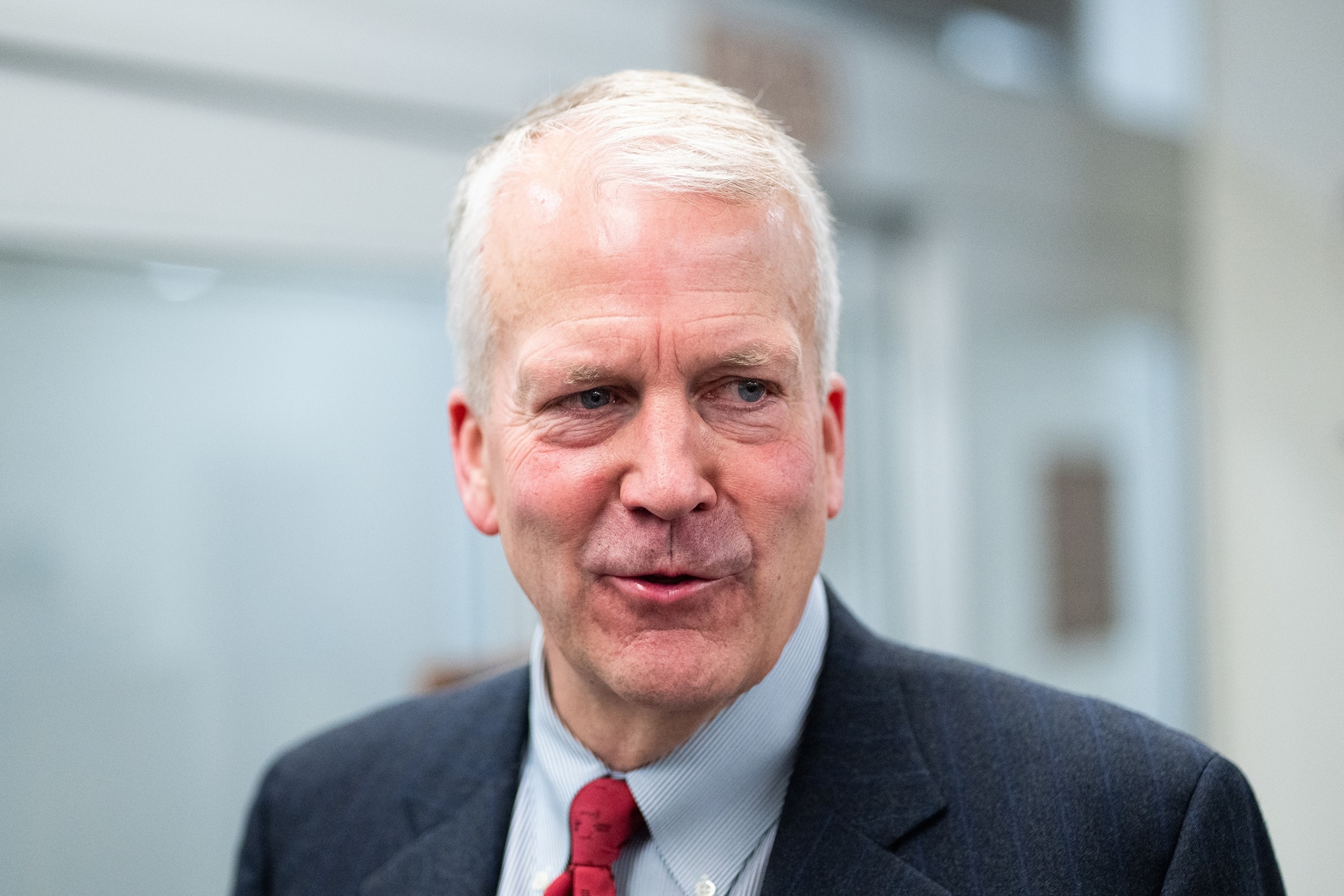Sen. Dan Sullivan speaks with reporters in the U.S. Capitol, November 4, 2025.Bill Clark/CQ-Roll Call, Inc via Getty Images
