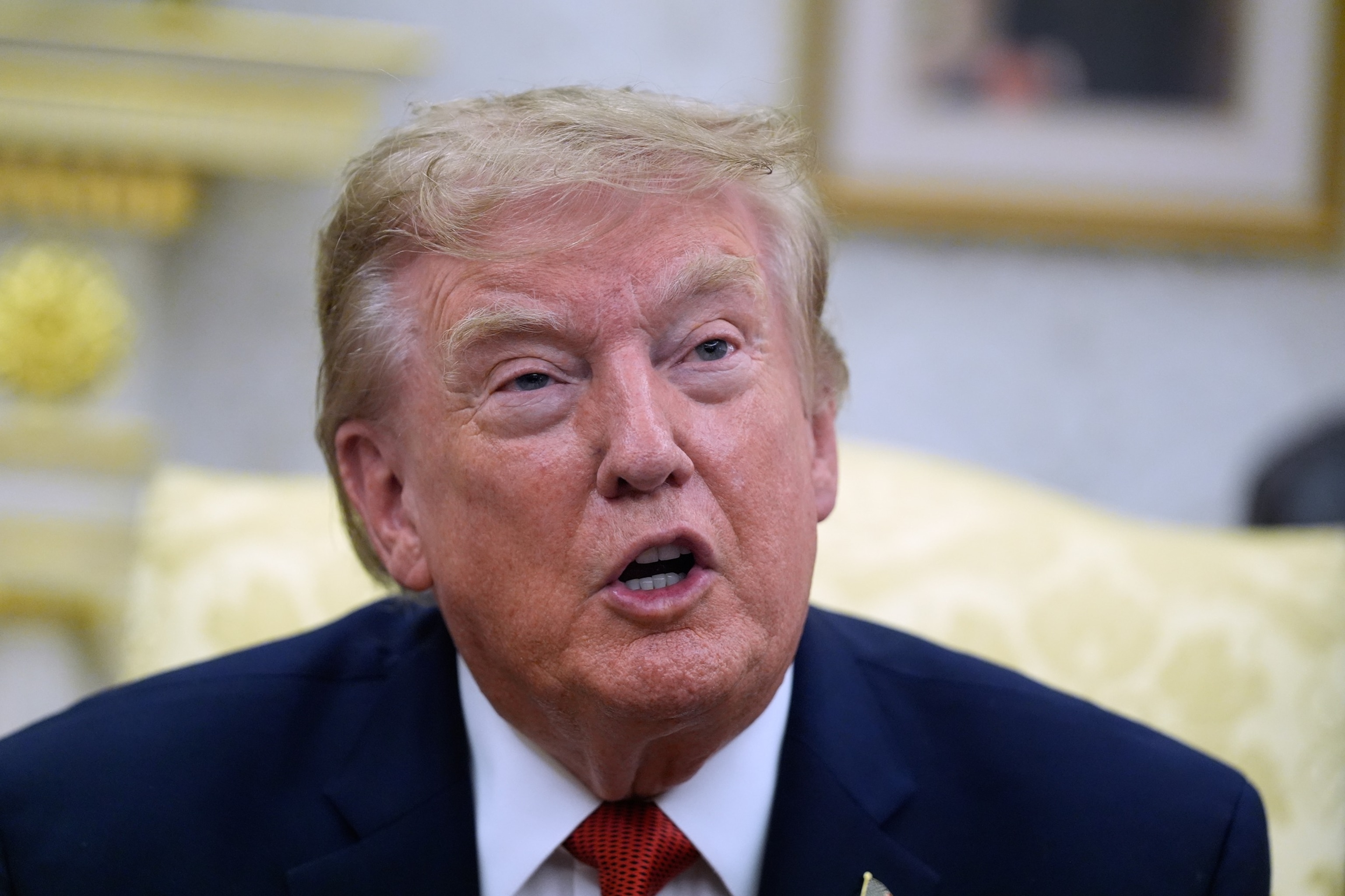 President Donald Trump speaks in the Oval Office, at the White House in Washington, August 17, 2026.Manuel Balce Ceneta/AP Photo