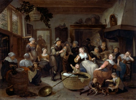 Celebration of a Birth (1683) by Richard Brakenburgh.Photograph: Dulwich Picture Gallery, London