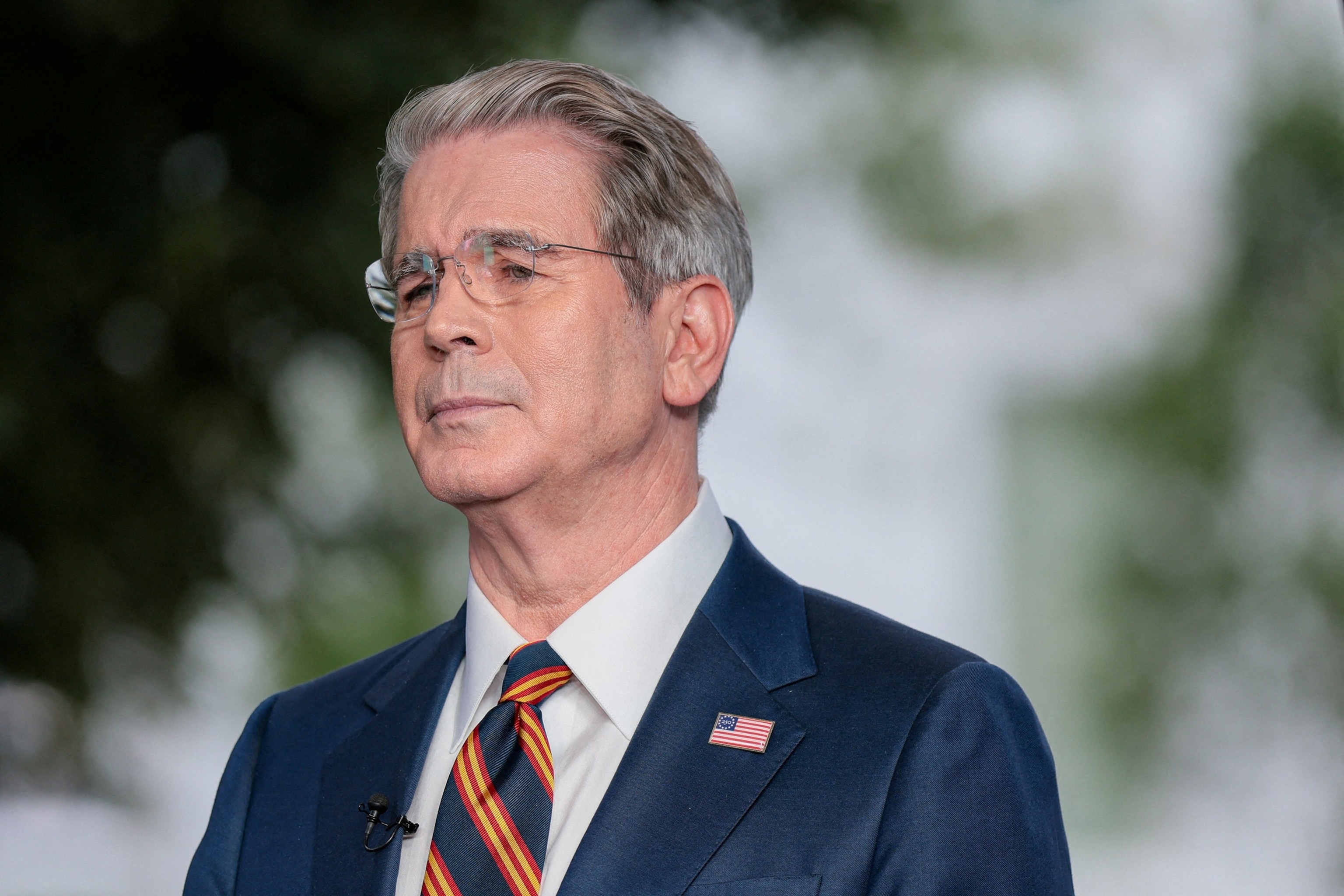 U.S. Treasury Secretary Scott Bessent attends a media interview at the White House in Washington, D.C., U.S., July 30, 2026.Kylie Cooper/Reuters
