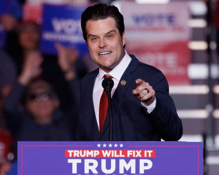 Matt Gaetz at a rally in Henderson, Nevada in October 2024.Photograph: Mike Blake/Reuters