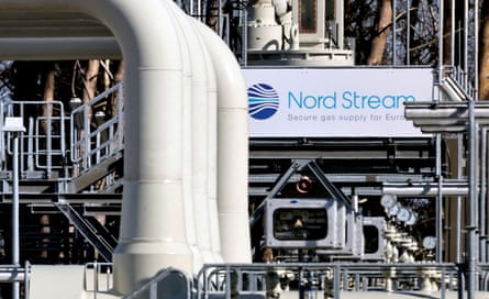 The landfall facilities of the Nord Stream 1 gas pipeline in Lubmin, Germany.Photograph: Hannibal Hanschke/Reuters