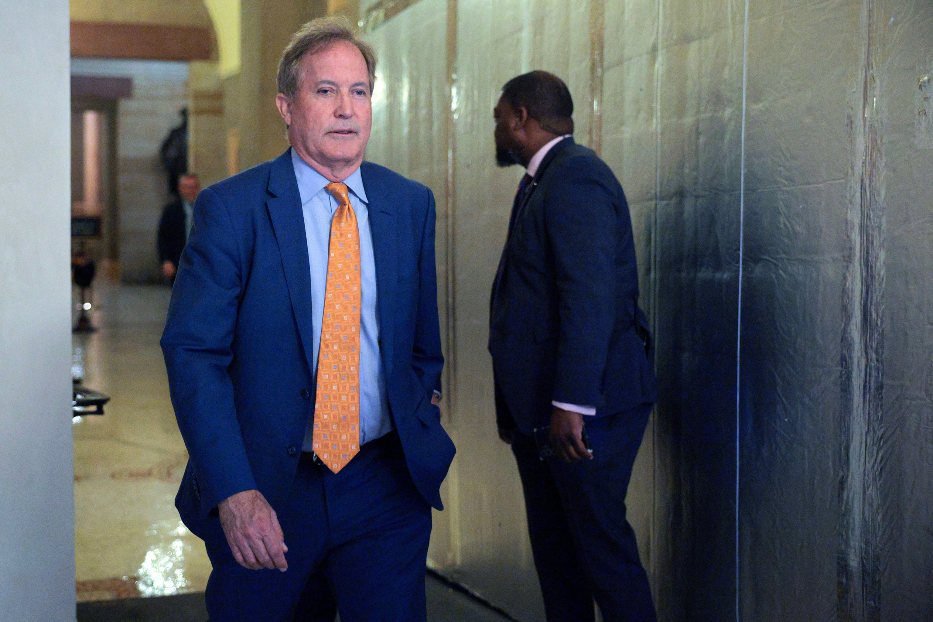 In this June 3, 2026, file photo, Texas Attorney General Ken Paxton is shown at the U.S. Capitol in Washington, D.C.Chip Somodevilla/Getty Images, FILE