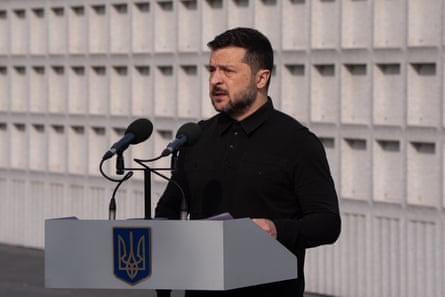 Volodymyr Zelenskyy has not directly addressed Mykhailo Fedorov’s accusations of widespread corruption.Photograph: Oleksandr Magula/Suspilne Ukraine/JSC “UA:PBC”/Global Images Ukraine/Getty Images