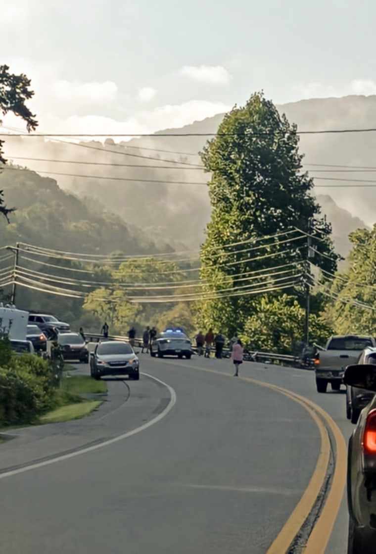 Traffic stopped along Highway 19 after a motorist struck members of the Milligan University cycling team Wednesday.Sam Rogers