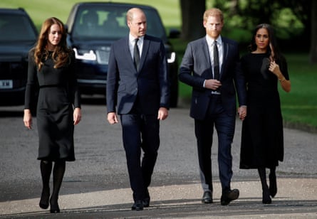 William and Harry, seen here at Queen Elizabeth II’s funeral in 2022, are reportedly no longer speaking to one another.Photograph: Peter Nicholls/Reuters