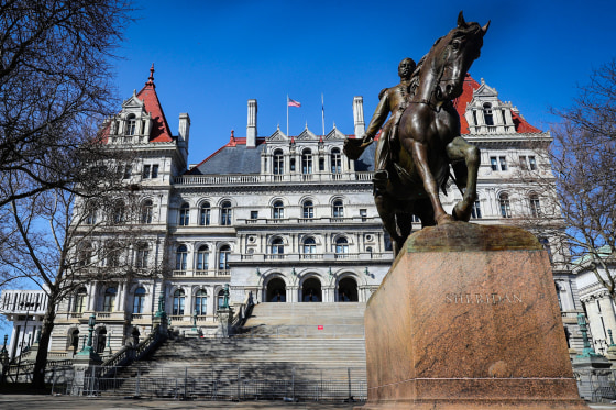 The New York State Capital Building in Albany, N.Y., on Feb. 25, 2024.Thomas A. Ferrara / Newsday via Getty Images file