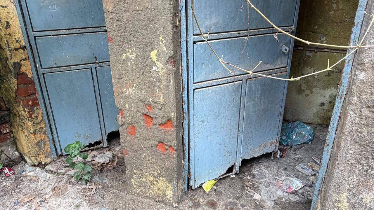 Image caption,Some of the toilets in the girls' school are also no longer in use