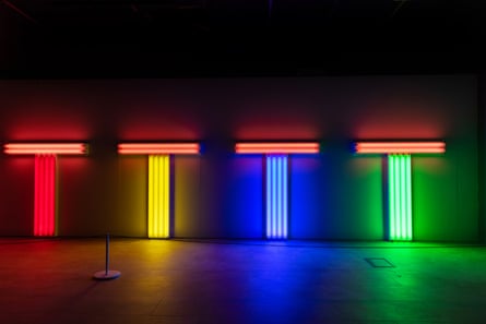 Dan Flavin’s Untitled, 1987.Photograph: Gary Calton/The Guardian