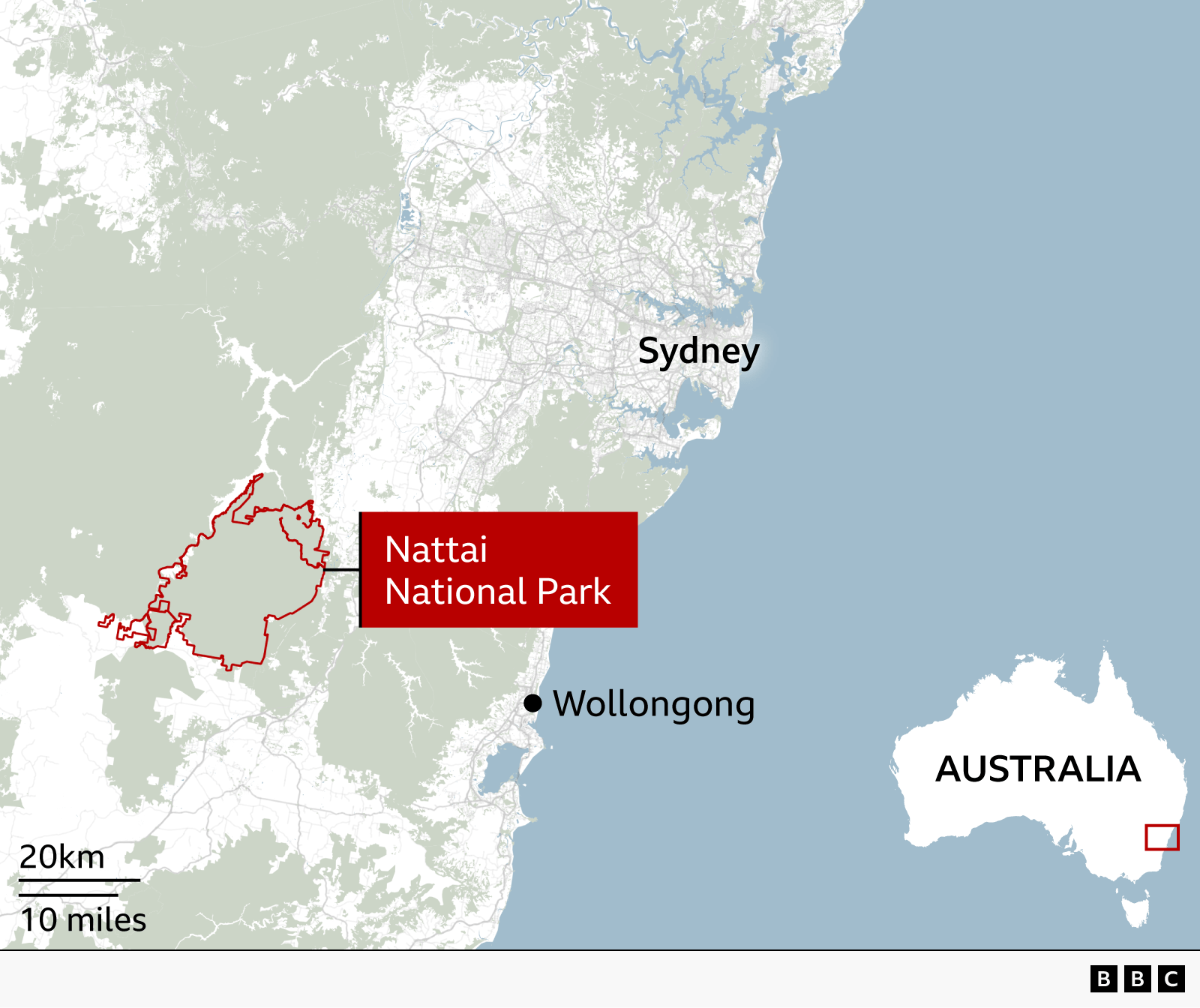 Image caption,Hooper had been found in the southern highlands, a vast bushland area south-west of Sydney