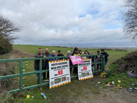 Campaigners against the datacentre.Photograph: North Ockendon Residents Association