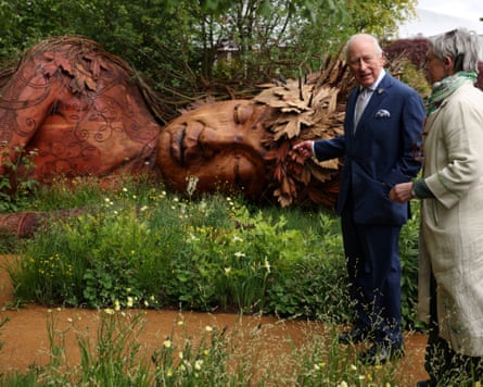 King Charles during his visit to the Chelsea flower show. The shadow chancellor, Mel Stride, took £1,839 of hospitality from Lloyds Banking Group to attend the show.Photograph: Adrian Dennis/Reuters