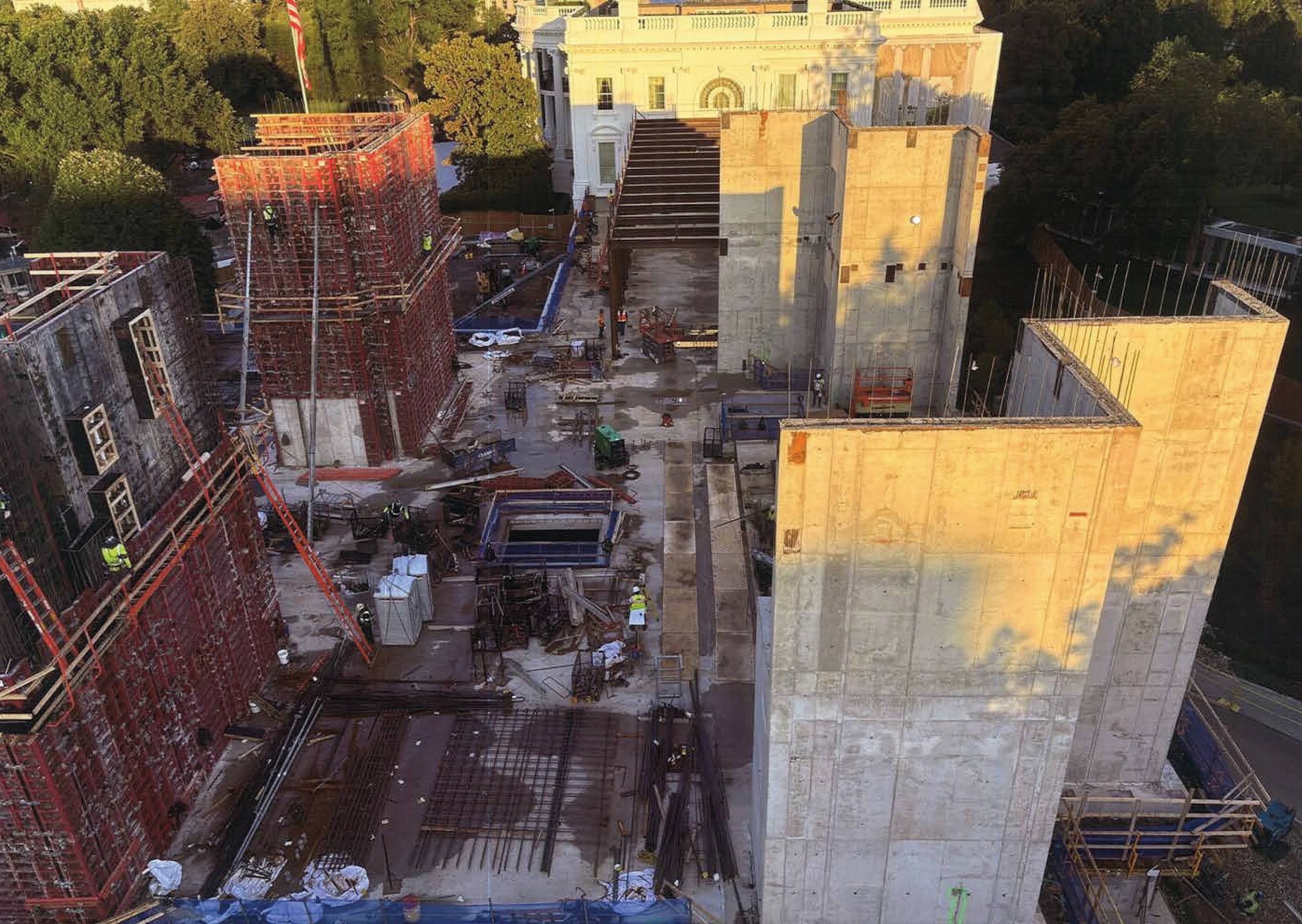 Construction of the White House ballroom is seen in an image contained in a filing made by the White House to the Supreme Court.The White House