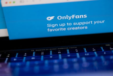 The website OnlyFans allows users to upload images and videos and monetise the content.Photograph: Carlos Barría/Reuters