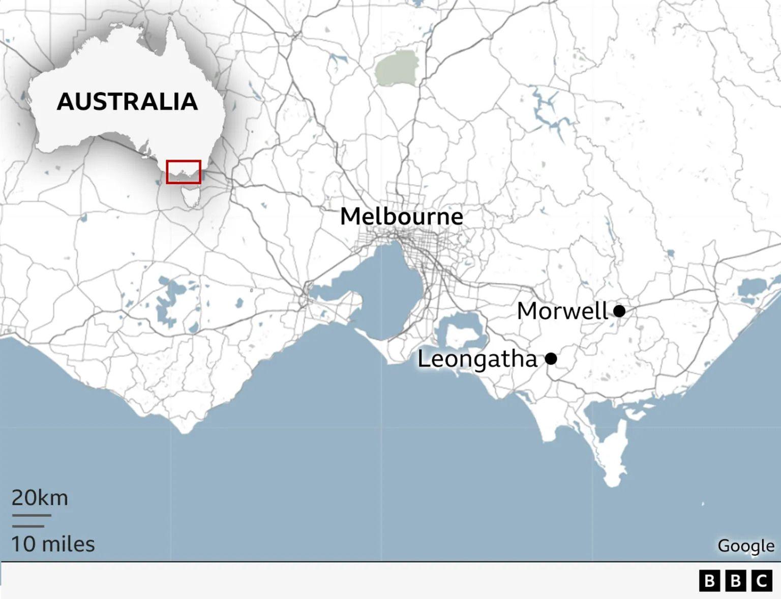 Image caption,The fatal lunch was hosted at Erin Patterson's home in Leongatha in July 2023