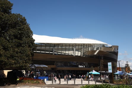 The Sydney Marathon route passes the (rather different looking) Allianz Stadium at Moore Park.Photograph: Mark Metcalfe/Getty Images