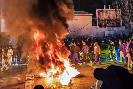 Protesters on the streets of Tehran in January.Photograph: MAHSA/Middle East Images/AFP/Getty Images