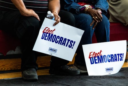 A Democratic campaign event in Detroit earlier this month.Photograph: Bloomberg/Getty Images
