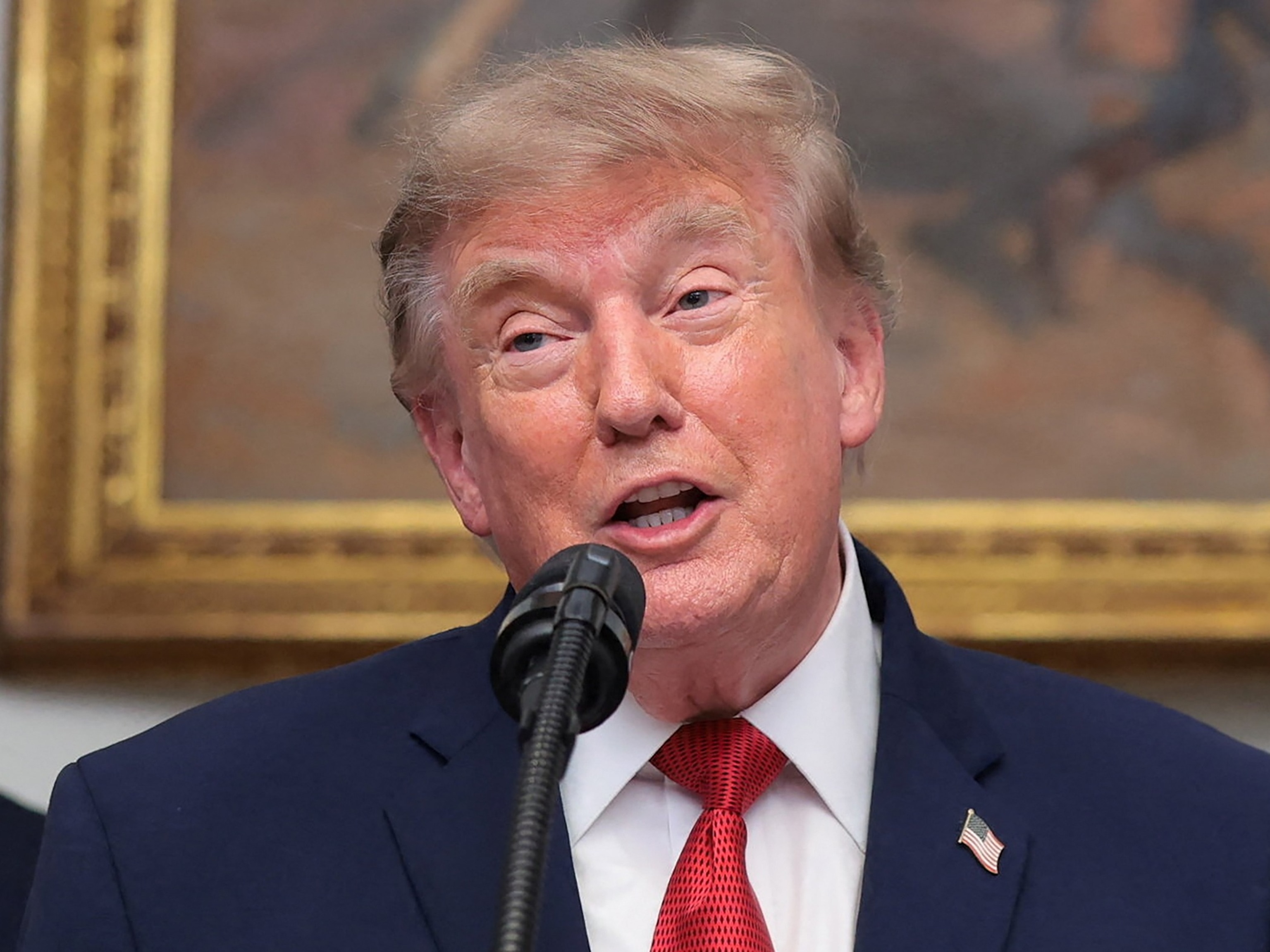 President Donald Trump delivers remarks with cryptocurrency executives in the Roosevelt Room at the White House in Washington, August 19, 2026.Kylie Cooper/Reuters