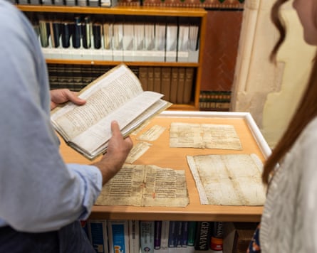 ‘There are many more non-religious fragments in this collection than you would expect,’ one expert said.Photograph: Max Rhydwen-Jones/States of Guernsey