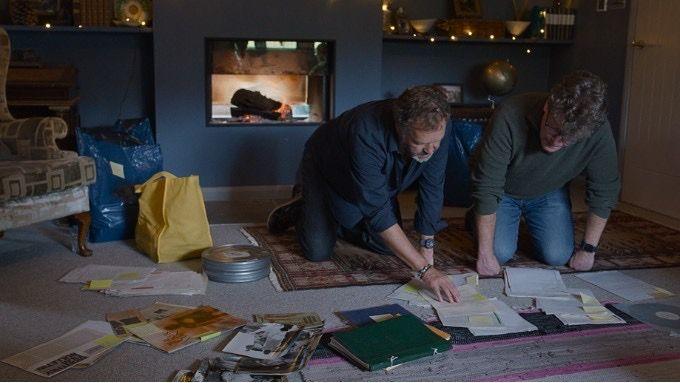 Image caption,Justin and Dominic Hardy worked through their late father's archive