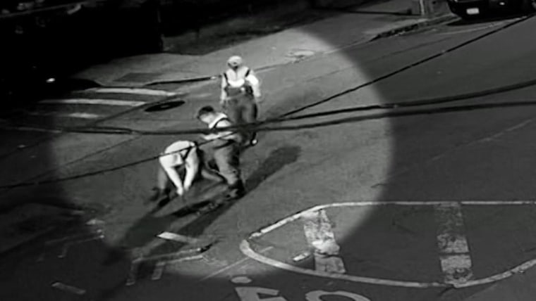 A manhole cover is pried open on May 5 in Astoria, Queens, New York City around 2 a.m.AKI Autocare