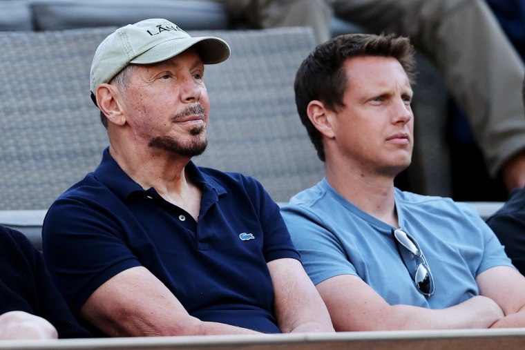 Oracle CEO Larry Ellison, left, and David Ellison, CEO of Paramount Skydance.Clive Brunskill / Getty Images file