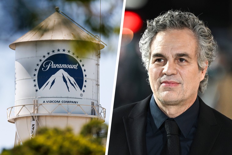 A Paramount water tower; Mark Ruffalo.Getty Images file
