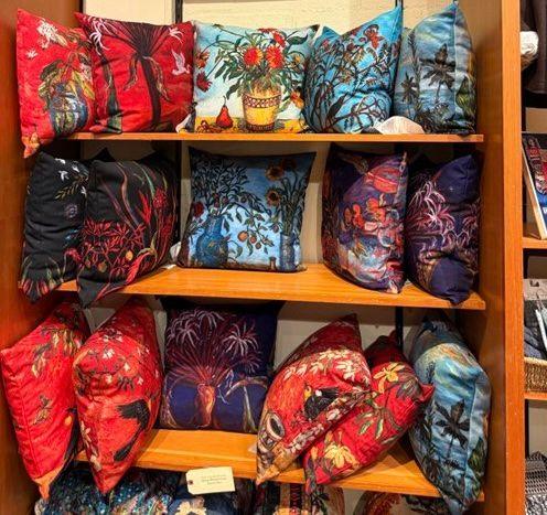 Image caption,Pillows for sale at Paloma Clothing