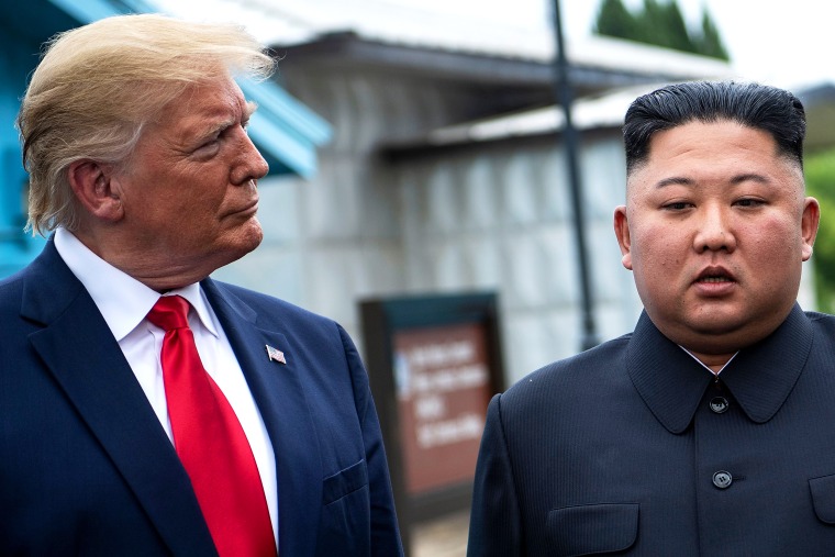 President Donald Trump and North Korean leader Kim Jong Un in the Demilitarized Zone in Panmunjom, South Korea, in 2019.Brendan Smialowski / AFP via Getty Images file