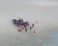 French police slash small boat as migrants clash with officers