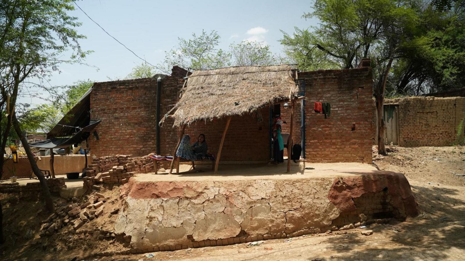 Image caption,Bundelkhand is a dusty and rocky region where temperatures often climb above 40 degrees