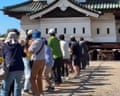 About 1,800 people pull 360-tonne Hirosaki castle in Aomori prefecture