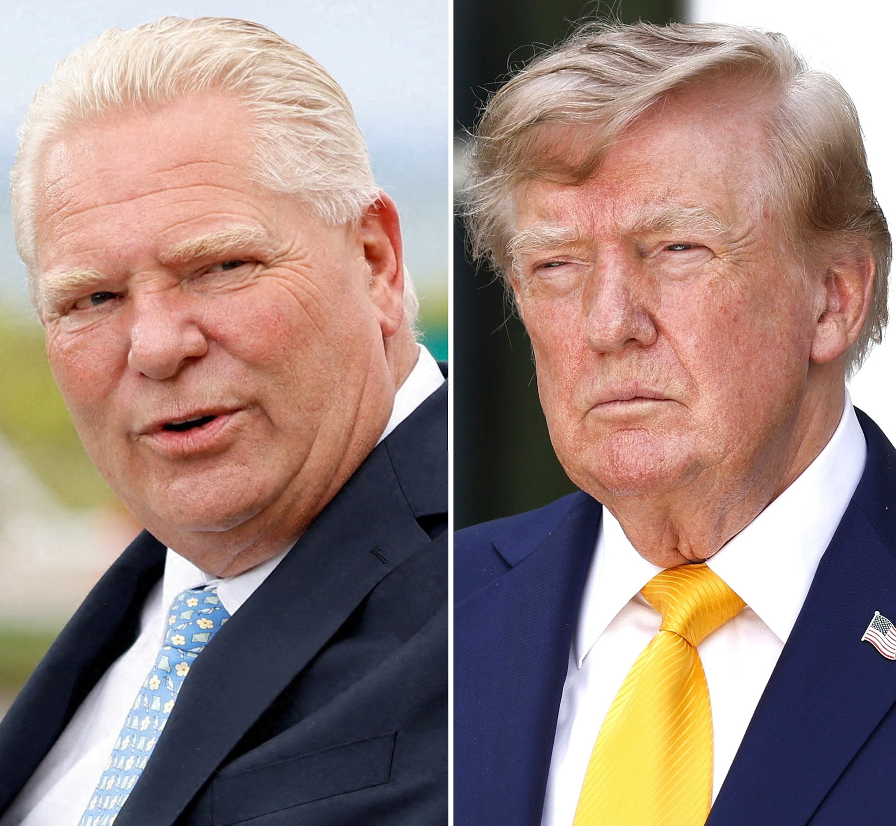 Ontario Premier Doug Ford in Hamilton, Ontario, Canada, August 24, 2026 and President Donald Trump in Washington, Aug. 24, 2026.Reuters/EPA/Shutterstock