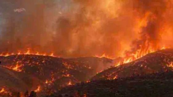 Image caption,Justin Davis, who lives close to Reno, said his neighbour's properties were "completely levelled" by the fire