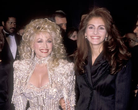 Dolly Parton and Julia Roberts attend the Steel Magnolias premiere in New York City in 1989.Photograph: Ron Galella, Ltd./WireImage