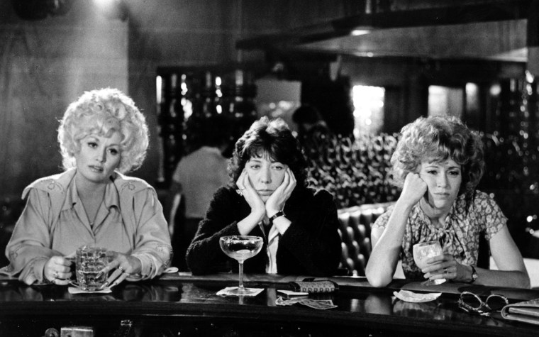 Dolly Parton, Lily Tomlin and Jane Fonda in the film "9 to 5," which was released in 1980.Michael Ochs Archives / Getty Images