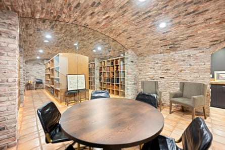 The wine cellar in Newsom’s Sacramento mansion.Photograph: Nick Sadek Sotheby’s International Realty