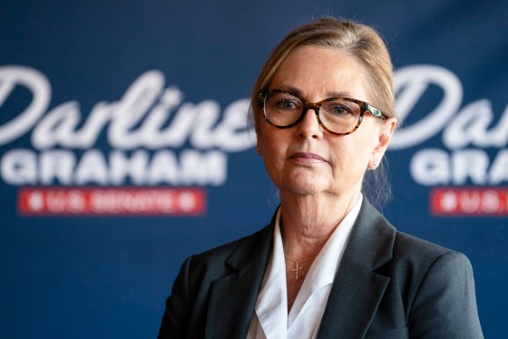 Sen. Darline Graham R-S.C., at a campaign event at Holt Bros BBQ in Florence on Aug. 19.Sean Rayford / Getty Images