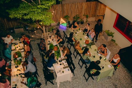 The Ghana Food Movement’s dine-and-dance night at The Kitchen, which it opened in Accra in 2024.Photograph: Kyei Baidoo/Ghana Food Movement