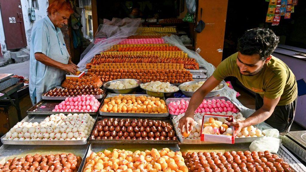 Image caption,Demand for sugar typically surges from August as India's festival season begins
