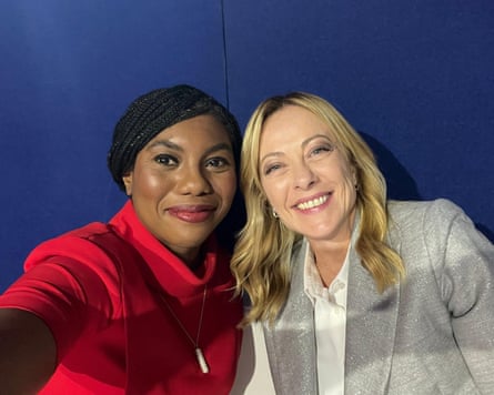 Kemi Badenoch met Giorgia Meloni for an hour in Rome on Monday.Photograph: @KemiBadenoch/Twitter/X