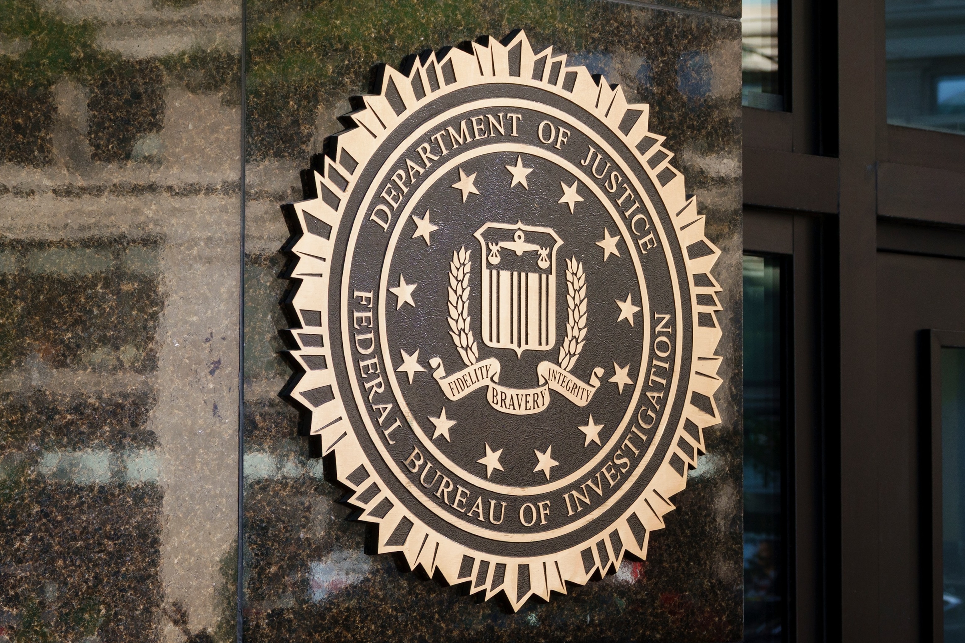 A Department of Justice Federal Bureau of Investigation sign is displayed outside of the J. Edgar Hoover Federal Bureau of Investigation building, May 29, 2026, in Washington, D.C.Kevin Carter/Getty Images