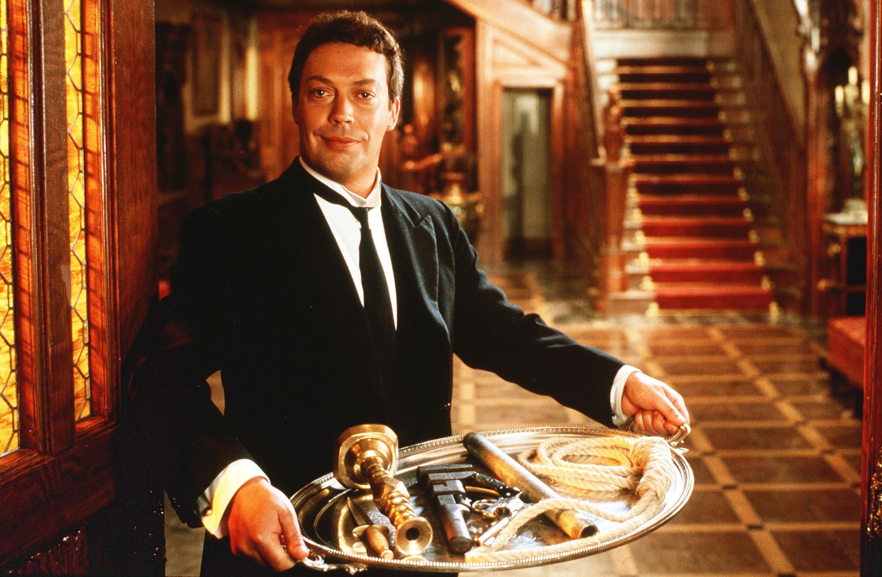 Tim Curry is shown on the set of the 1985 movie, "Clue."Paramount/Kobal/Shutterstock