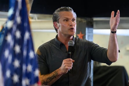 Pete Hegseth, the US defence secretary, last month unveiled plans to test US service personnel for their levels of testosterone.Photograph: Leon Neal/Getty