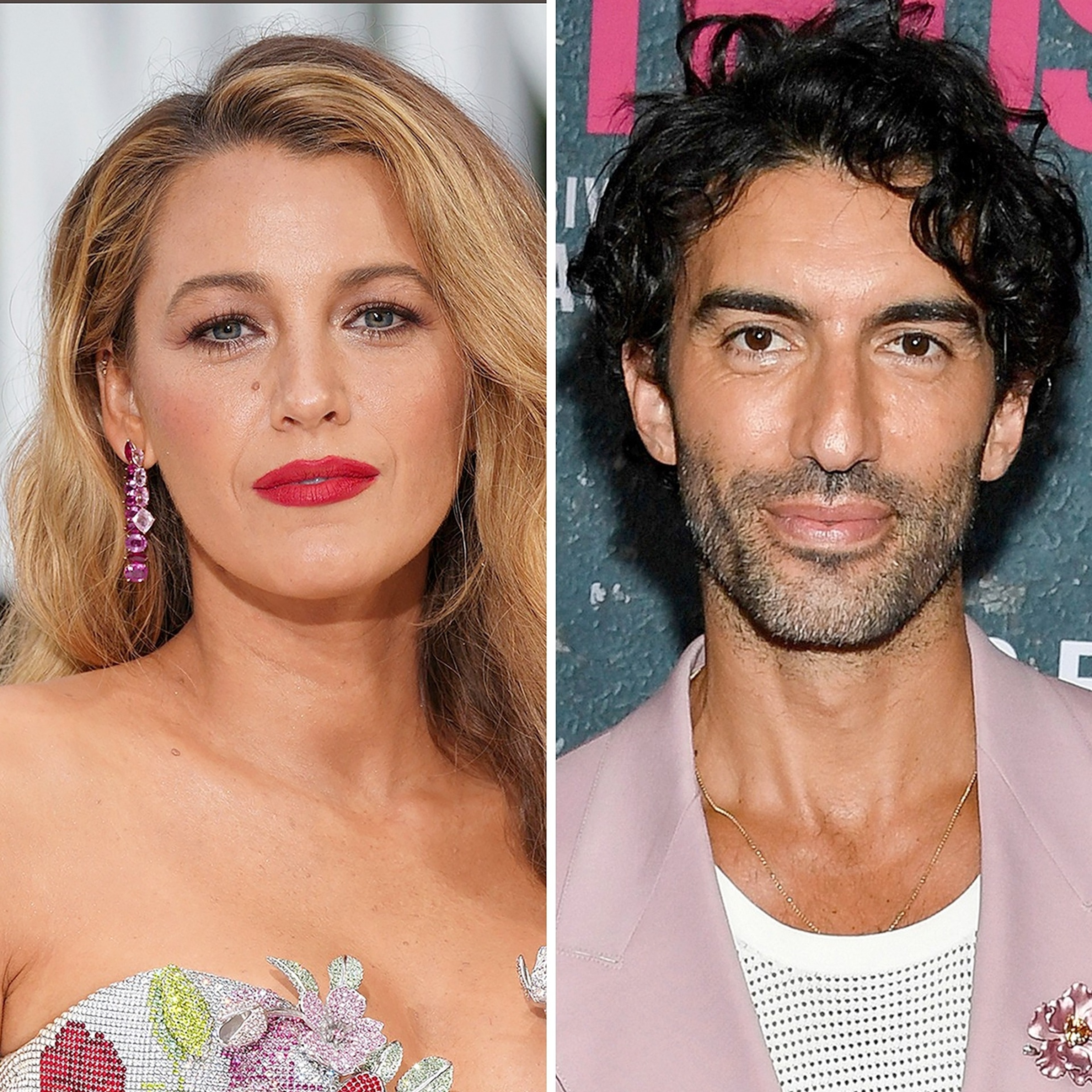 Blake Lively, in London, Aug. 8, 2024 and Justin Baldoni in New York, Aug. 6, 2024.AP